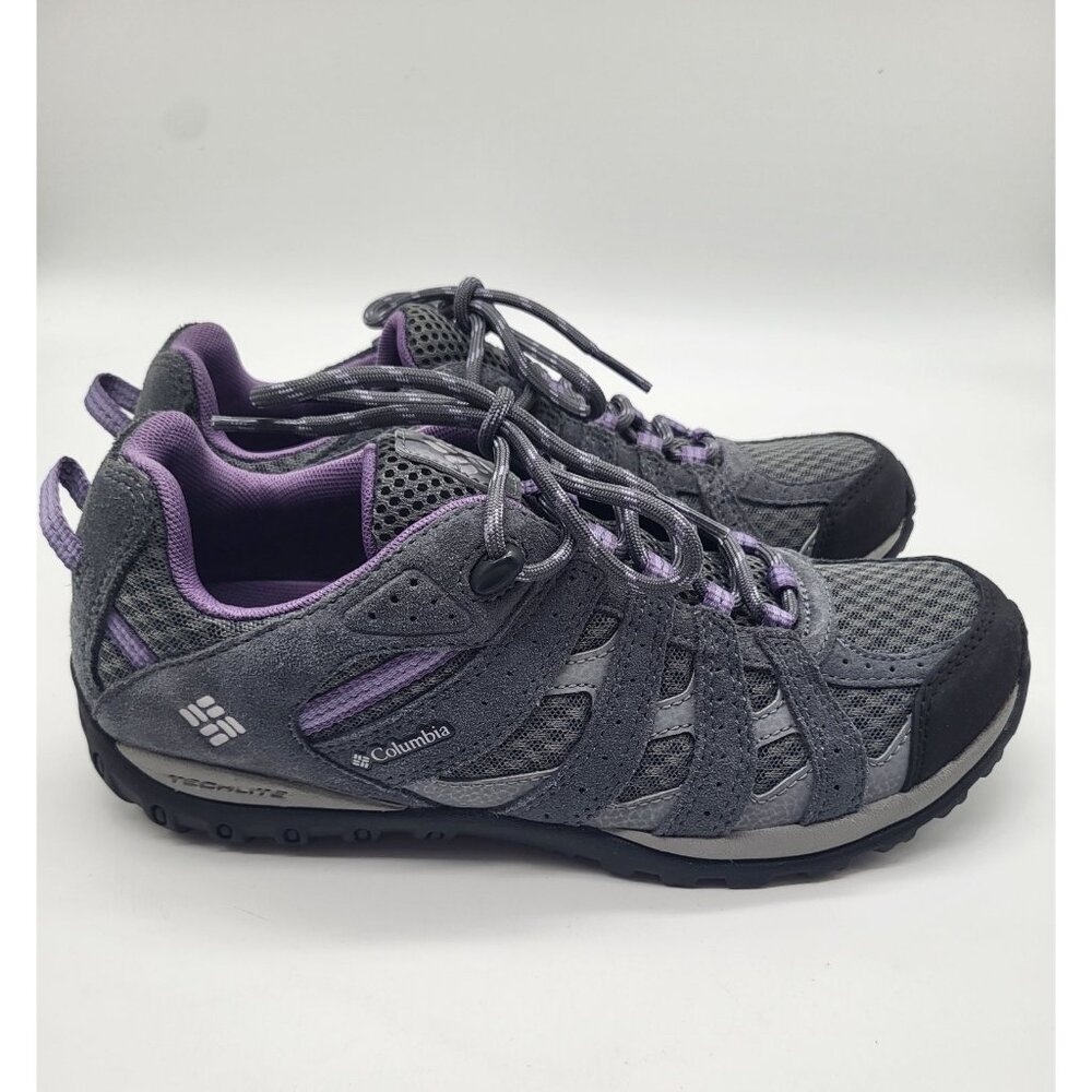 Columbia Womens SZ 9 Redmond Sneakers Graphite/Dusty Iris Purple BL3948-053 Hike - Picture 3 of 8